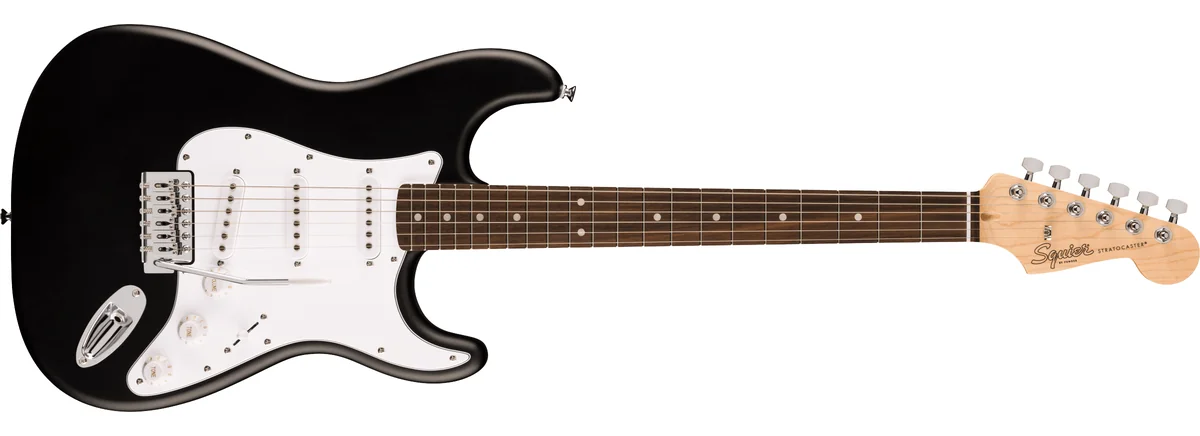 Squier Debut Series Stratocaster preta — escala em laurel e três single coils — foto 1 de 3