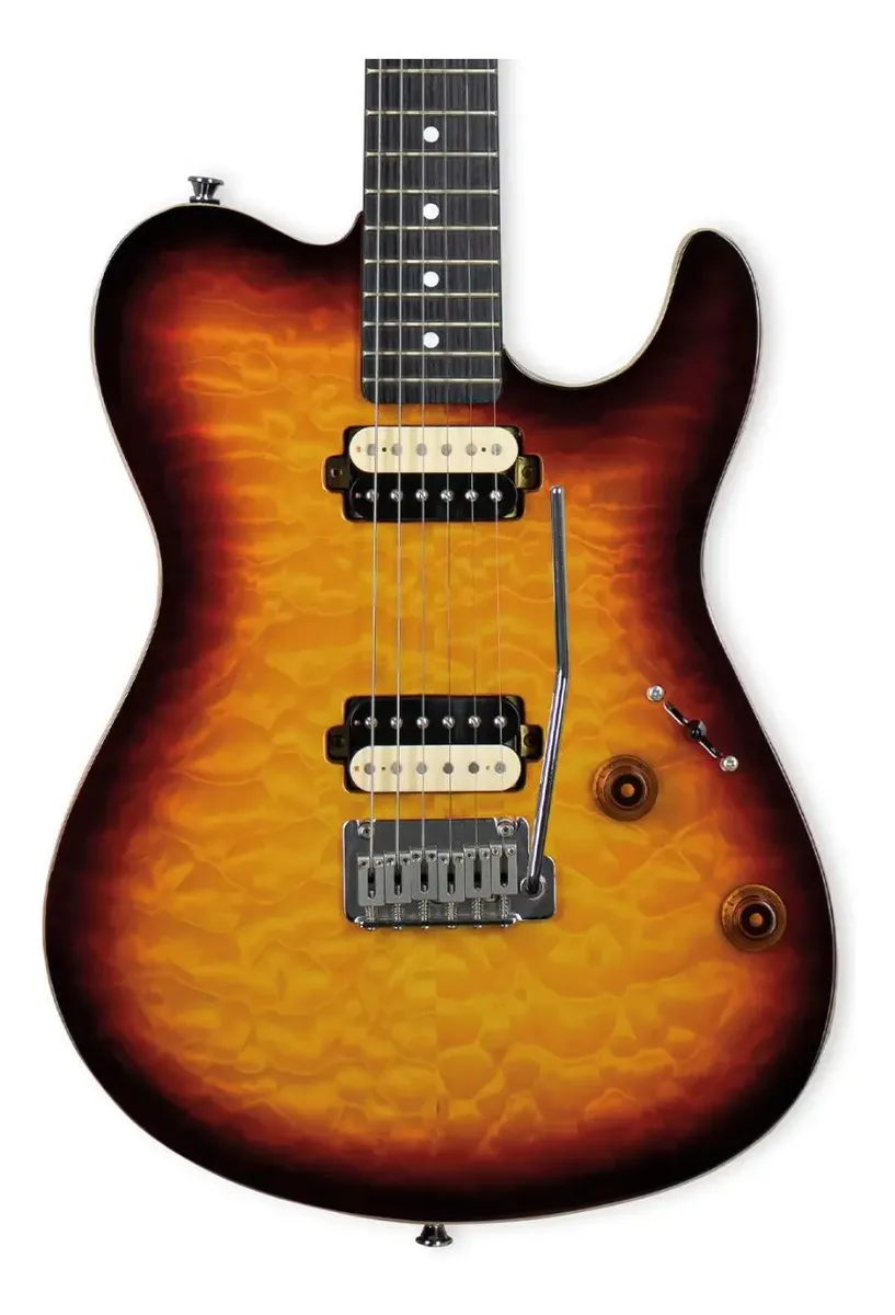 Tagima Grace-700, close no tampo quilted maple e captadores HH — foto 3 de 4