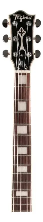 Tagima Jazz-1900, close no headstock com logo Tagima e escala em block inlays — foto 4 de 4